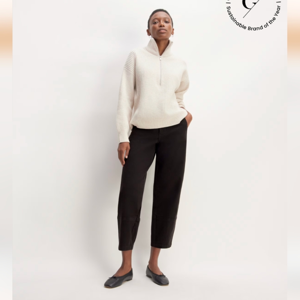 Everlane Utility Barrel Leg Pants Black Sz 4T